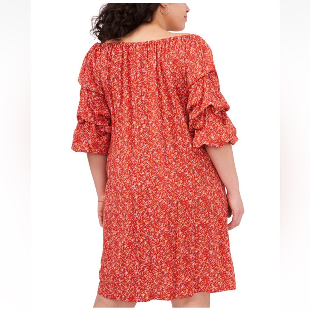 Vince Camuto Red Floral Dress